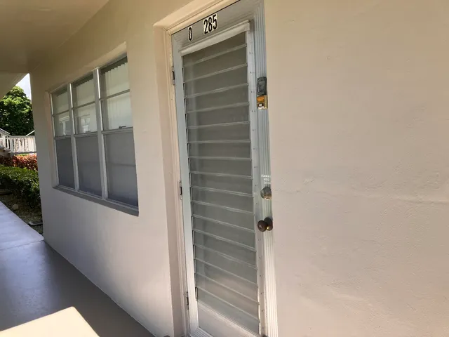 a view of front door