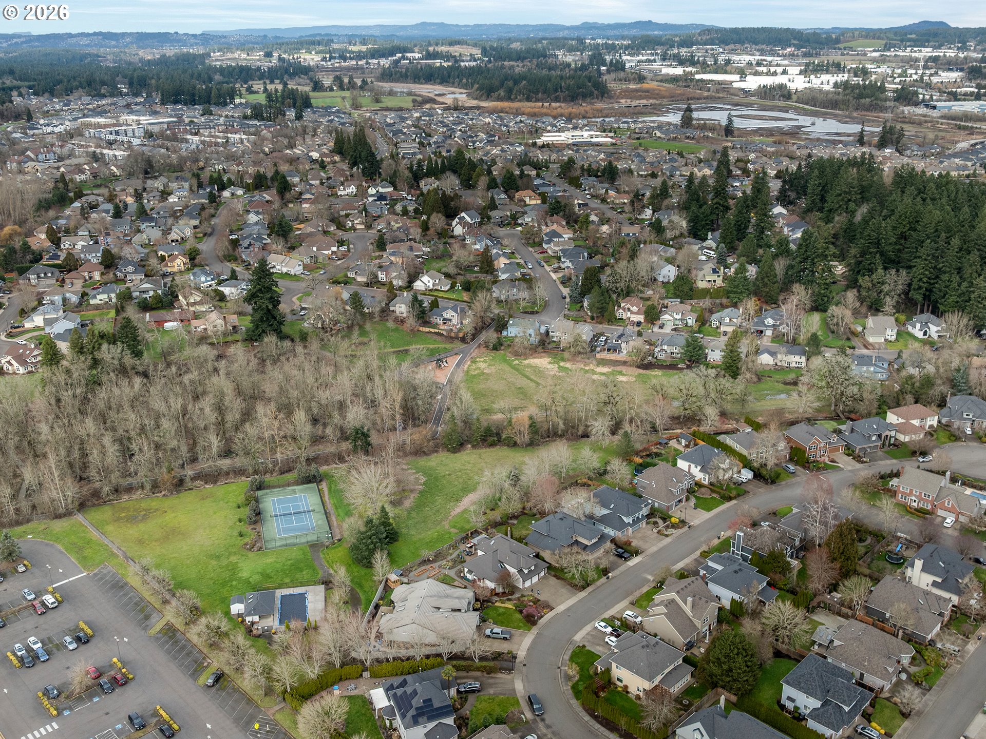10979 Southwest Matzen Drive Wilsonville, OR 97070 - Photo 33 of 37 an aerial view of residential houses with outdoor space
