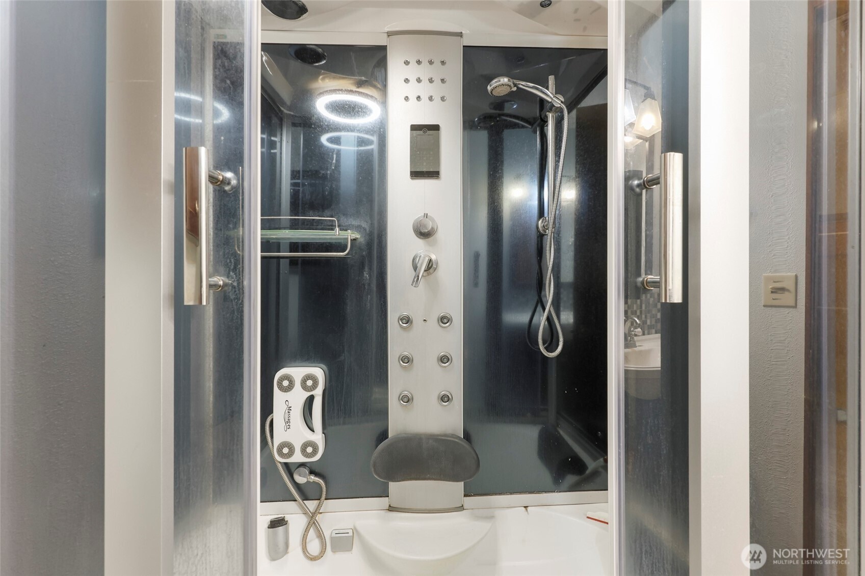 17215 Gibson Road Southwest Tenino, WA 98589 - Photo 14 of 40 a bathroom with a mirror