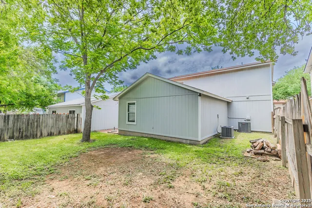 a backyard of a house