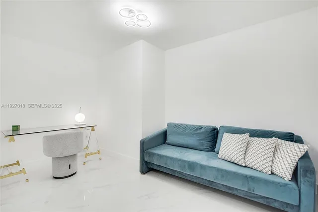 a living room with a couch and a coffee table