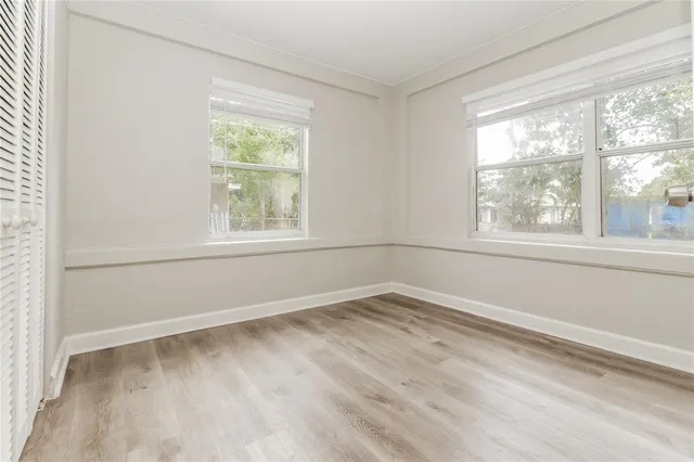 an empty room with a window