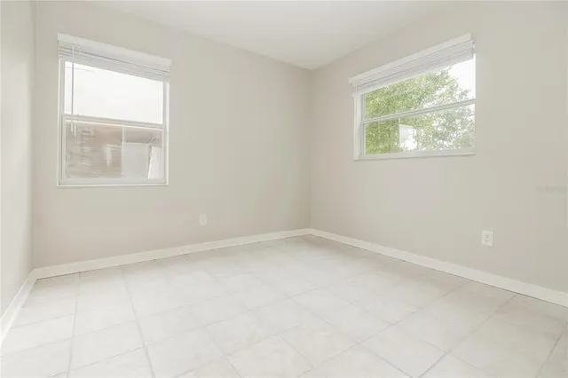 an empty room with a window