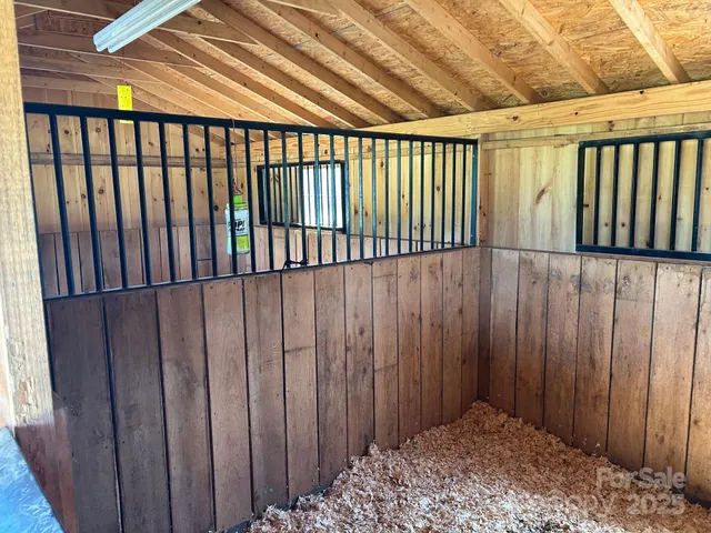 a view of a wooden door