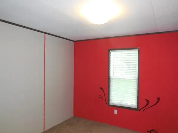 a view of a room with a window