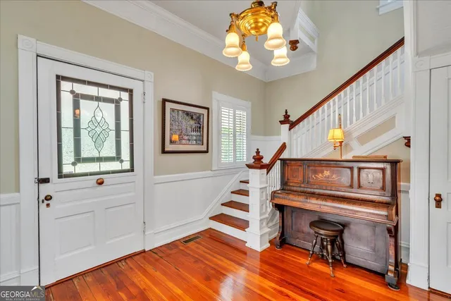 a view of livingroom with hardwood floor and fireplace