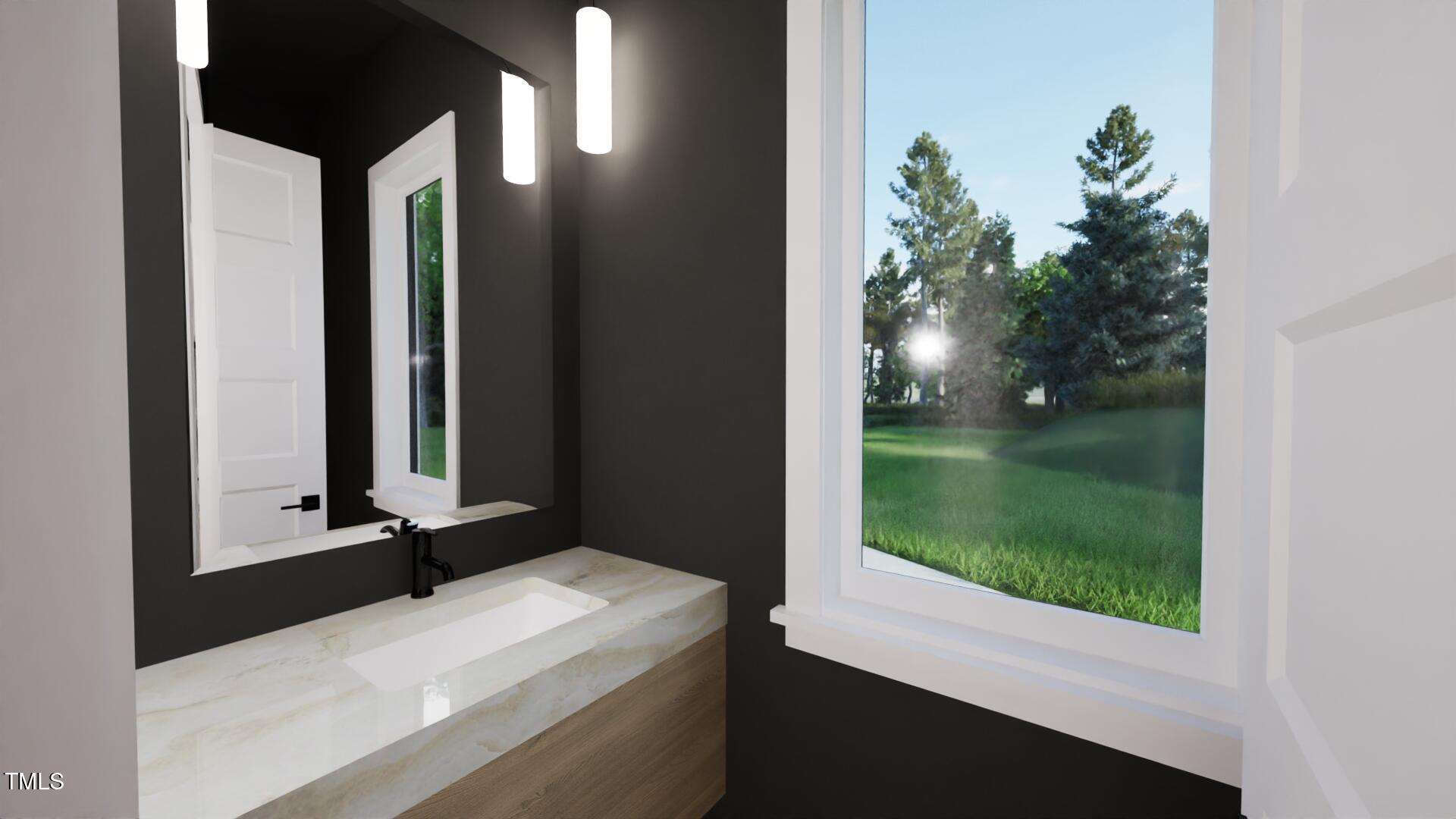 1806 Pershing Road Raleigh, NC 27608 - Photo 10 of 36 a bathroom with a sink and a mirror