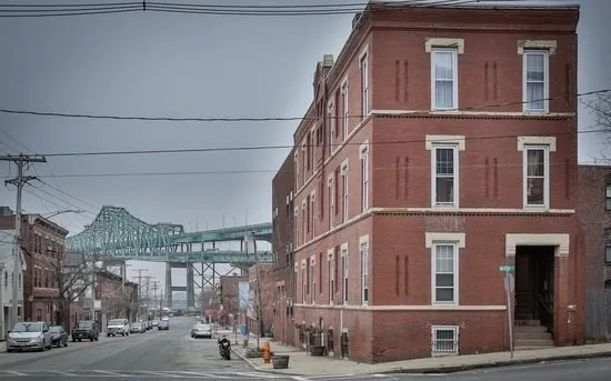 a front view of a building