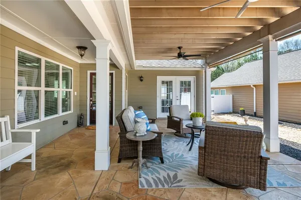 a living room filled with furniture