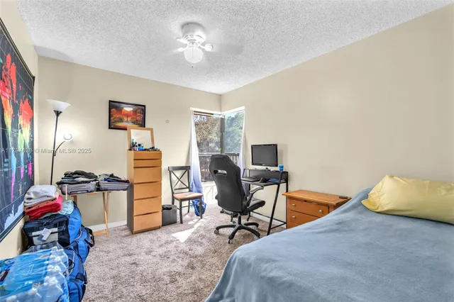 a workspace with furniture and bedroom