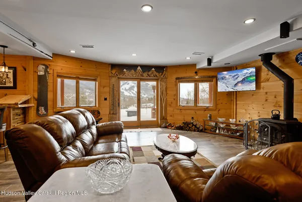 a view of a gym with window