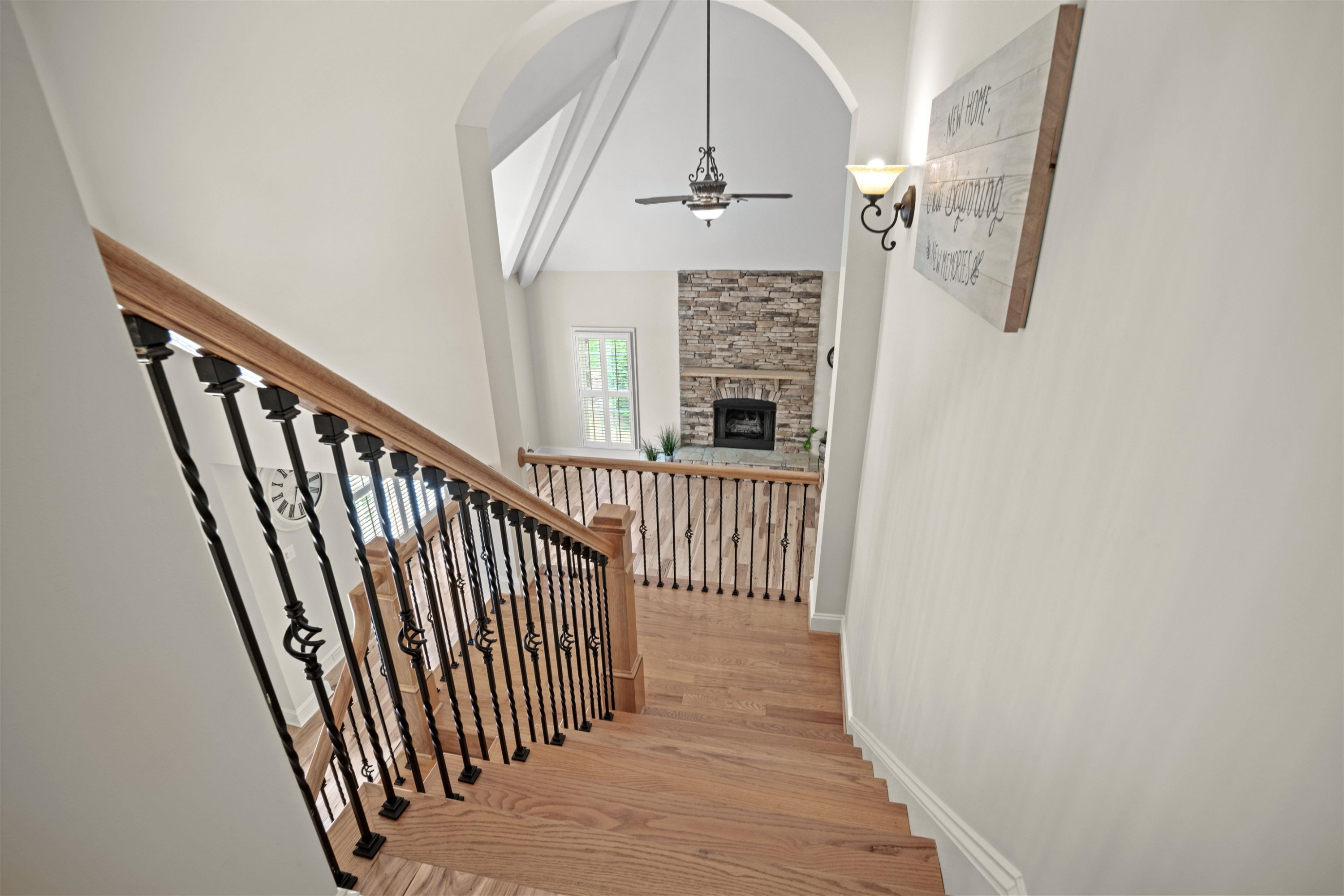 20 Jackson Road Youngsville, NC 27596 - Photo 27 of 41 a view of a hallway with wooden floor and entryway