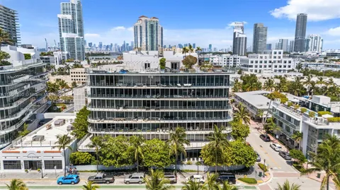a view of a city with tall buildings