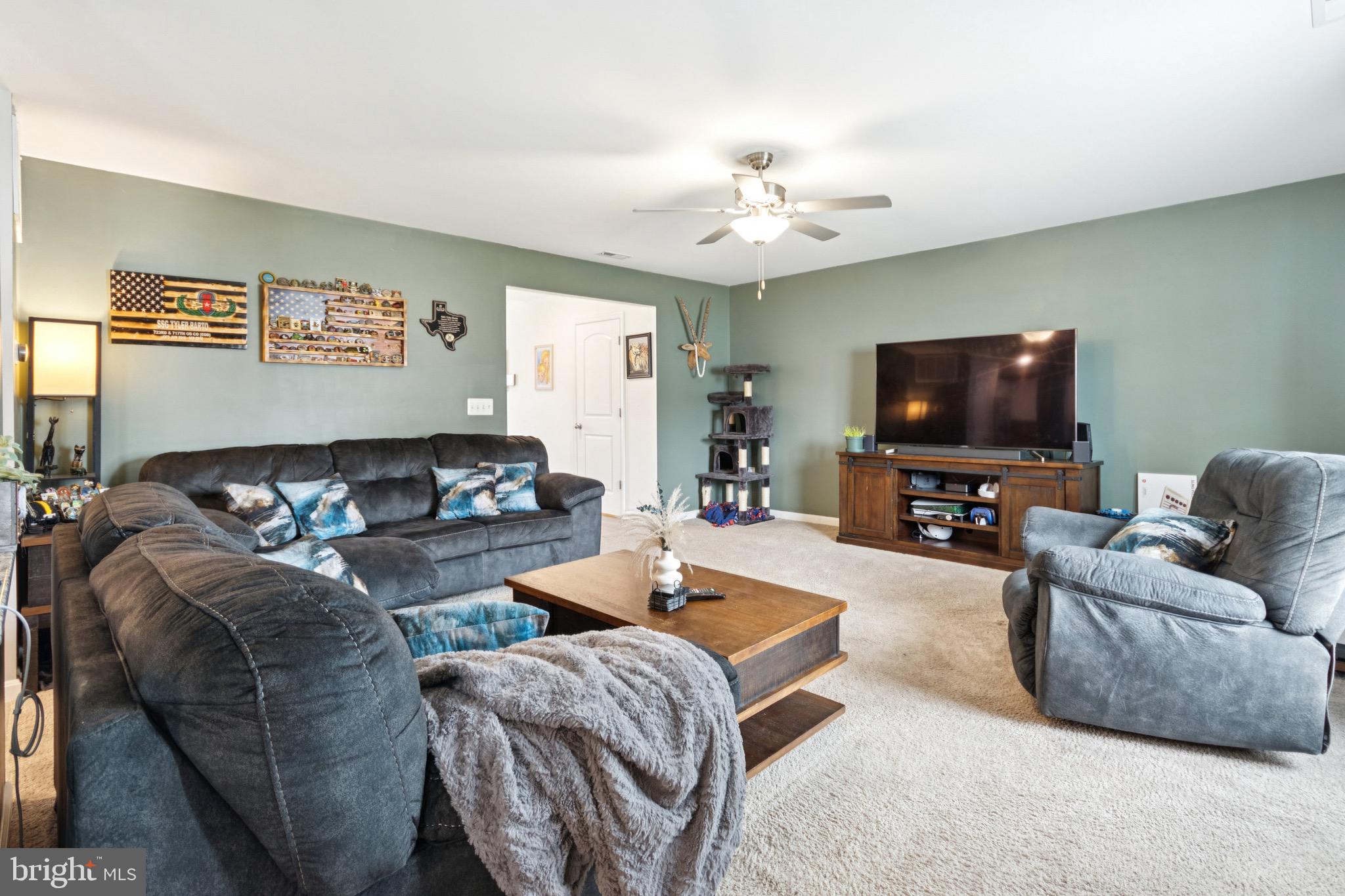 17063 Rollins Road Bowling Green, VA 22427 - Photo 10 of 40 a living room with furniture and a flat screen tv