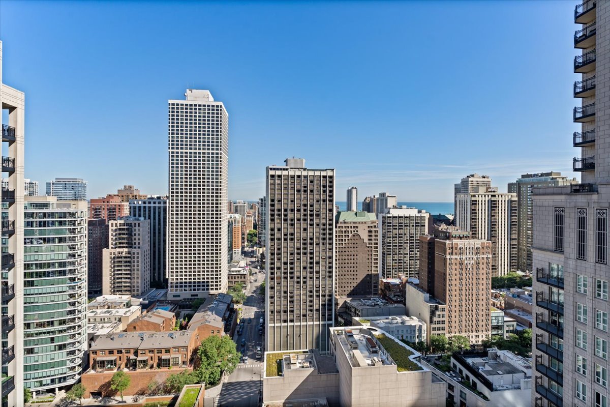 10 East Delaware Place, Unit 28E Chicago, IL 60611 - Photo 37 of 41 a city view with tall buildings