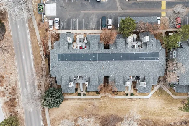 an aerial view of multiple house