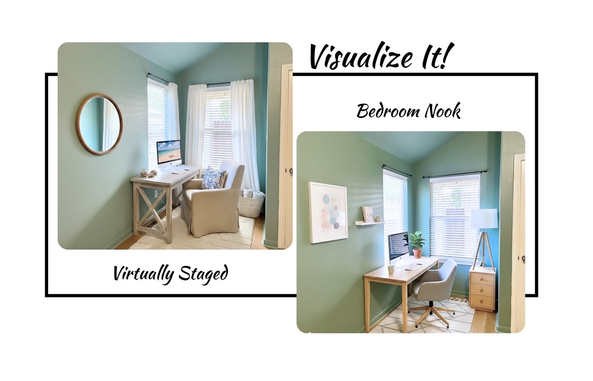 2910 Crescent Bend Road Spring, TX 77388 - Photo 12 of 35 Virtually staged bedroom nook - just big enough for a small desk with plenty of natural light a view of your backyard!