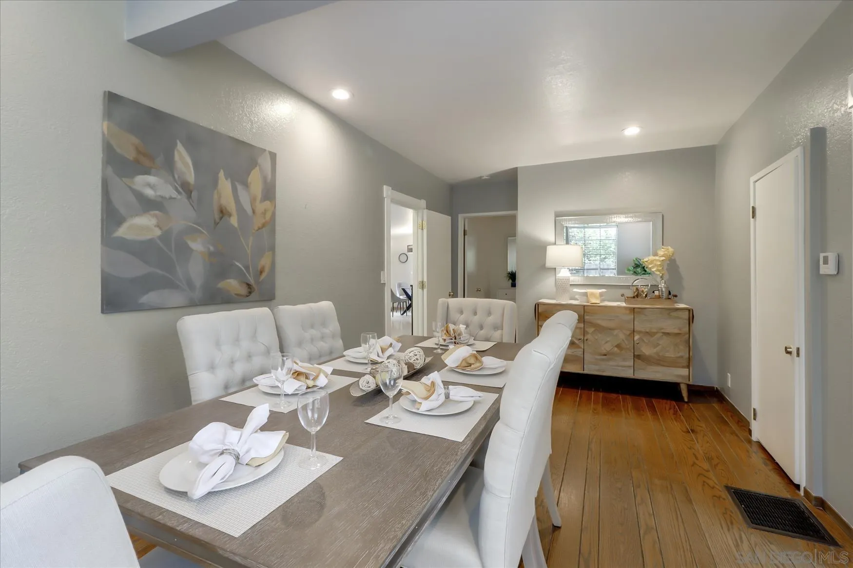 1521 D Street Hayward, CA 94541 - Photo 17 of 39 a view of a dining room with furniture and wooden floor