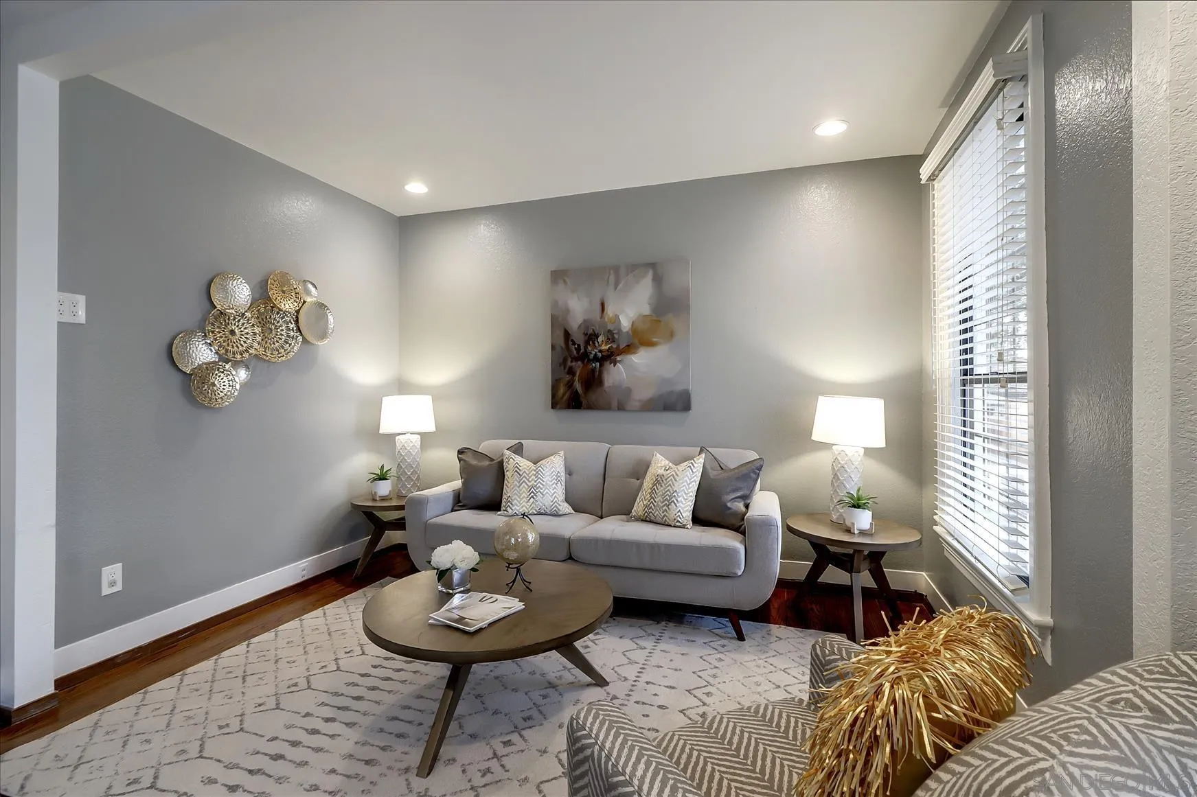1521 D Street Hayward, CA 94541 - Photo 9 of 39 a living room with furniture and a wooden floor