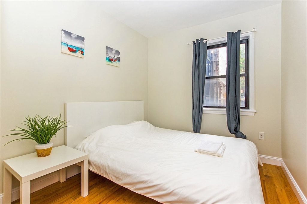 106 Tyler Street Boston, MA 02111 - Photo 15 of 16 a bedroom with a bed and a potted plant