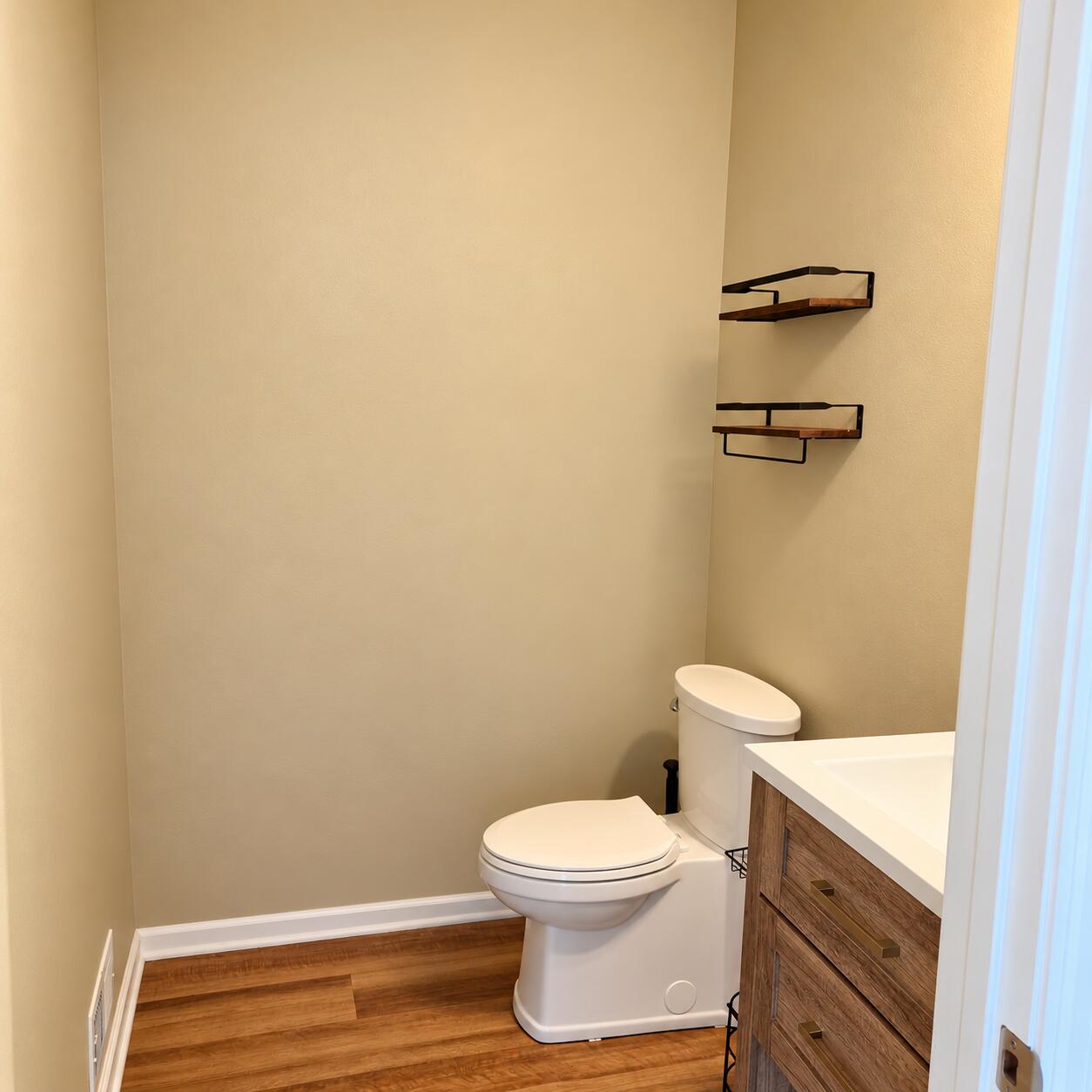 2063 Green Street Racine, WI 53402 - Photo 15 of 27 Warm Minimalist Bathroom with Floating S