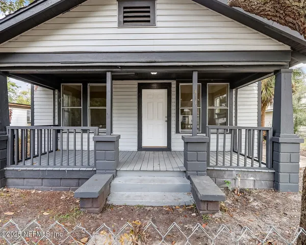 a front view of a house