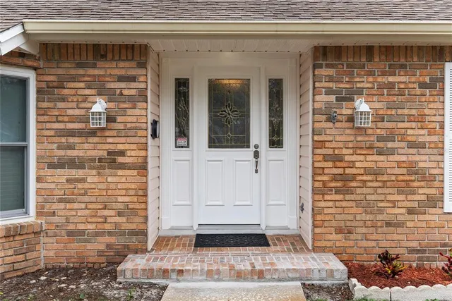 a view of a door of the house