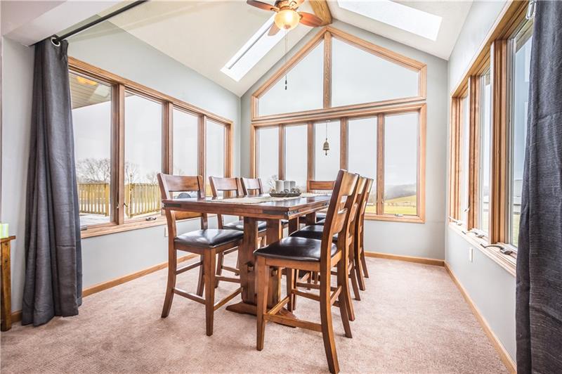 108 Castile Ridge Road Waynesburg, PA 15370 - Photo 10 of 25 Your cozy new dining room has grand 270 degree views of your acerage.