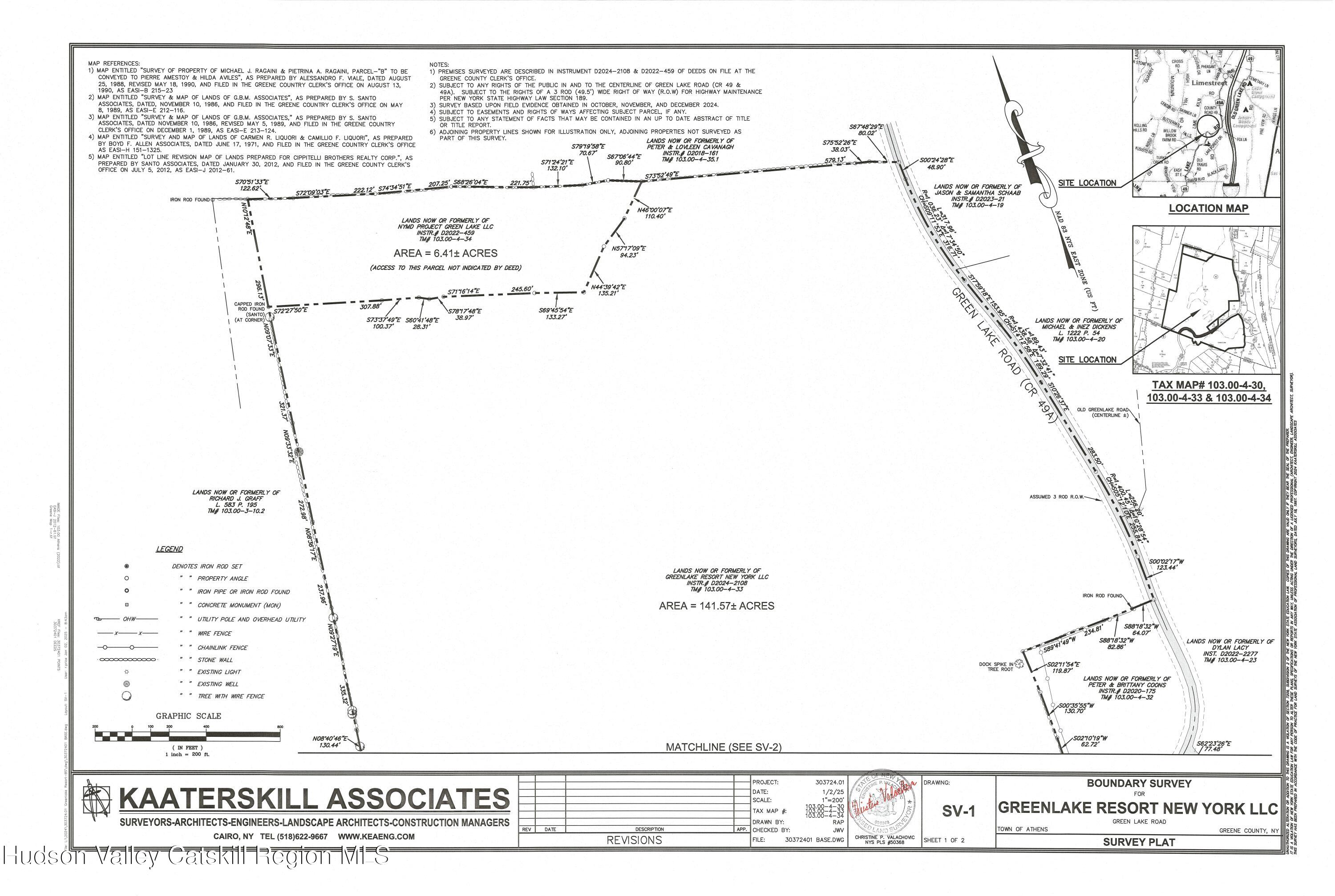 605 Green Lake Road Catskill, NY 12414 - Photo 8 of 13 Survey_Page_1