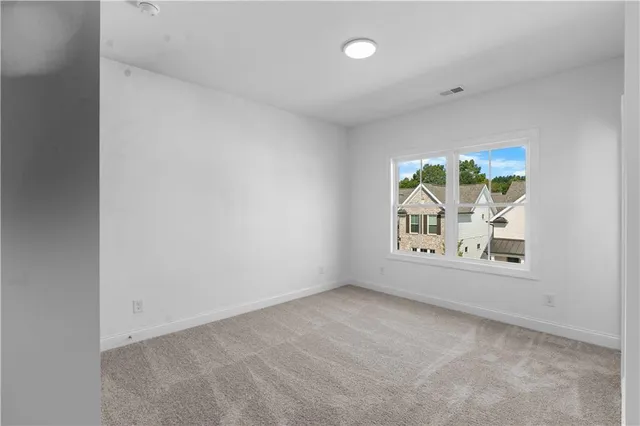 an empty room with window