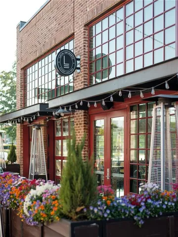 a view of a building with street view