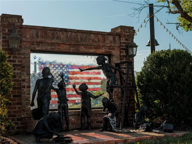 a view of a street with sitting area