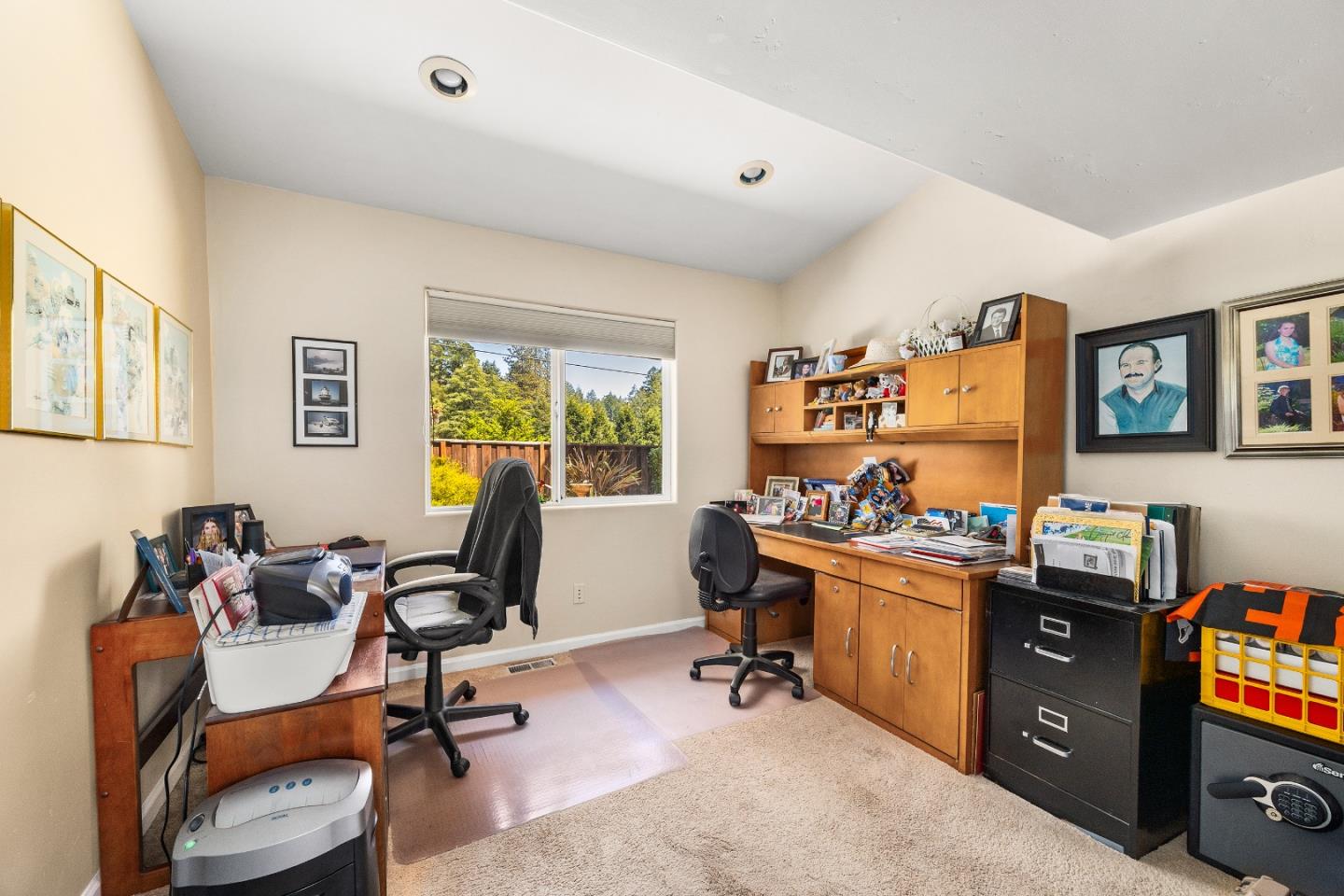 2000 Glen Canyon Road Santa Cruz, CA 95060 - Photo 24 of 41 a view of a workspace with furniture and a window