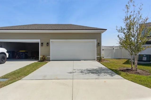 a glass door and outdoor space
