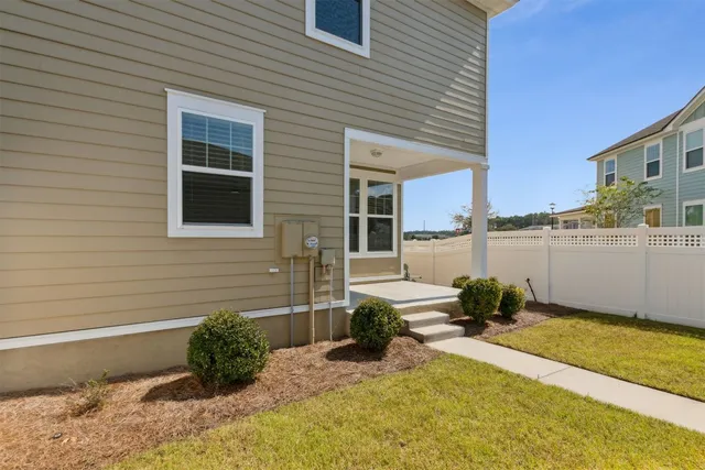 a view of outdoor space with seating area