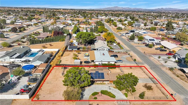 an aerial view of multiple house