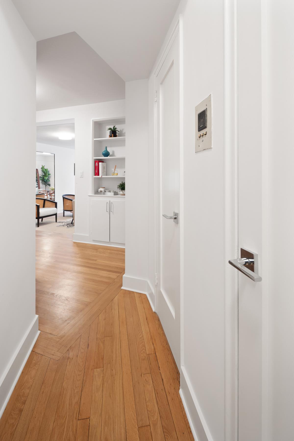 425 Central Park West, Unit 3J Manhattan, NY 10025 - Photo 8 of 9 a view of a livingroom with wooden floor