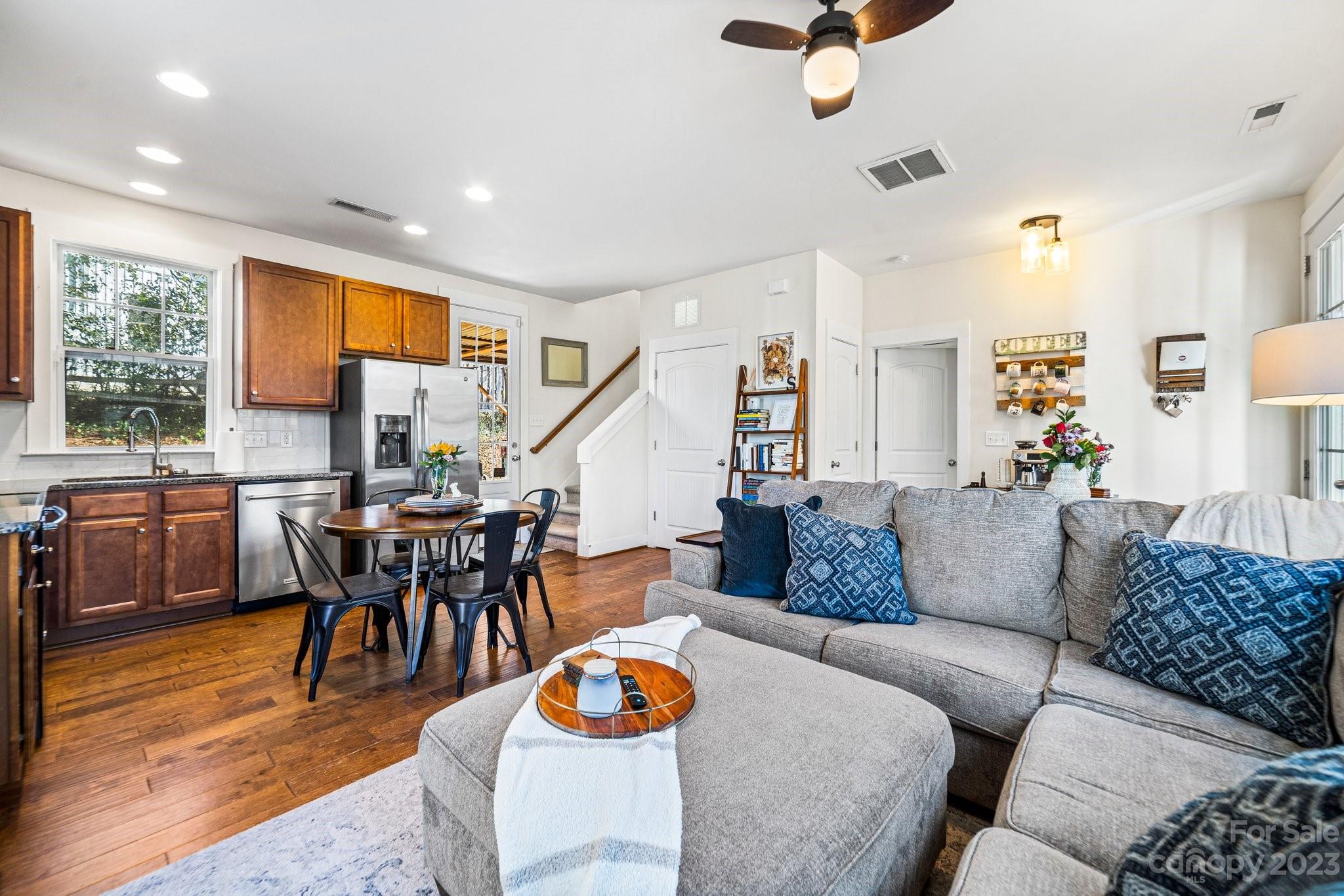 152 Mock Road Davidson, NC 28036 - Photo 10 of 29 a living room with furniture kitchen view and a large window
