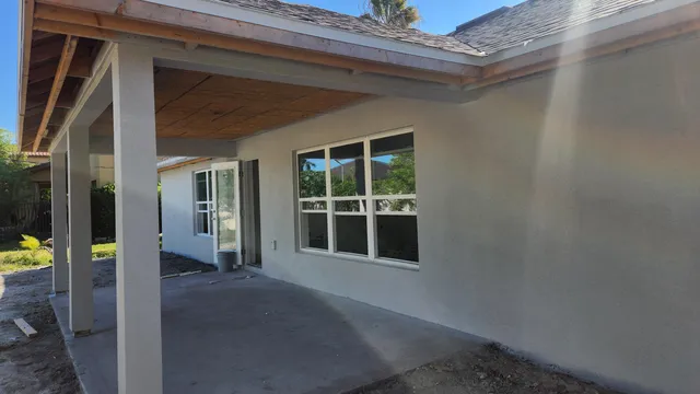 a view of front door of house