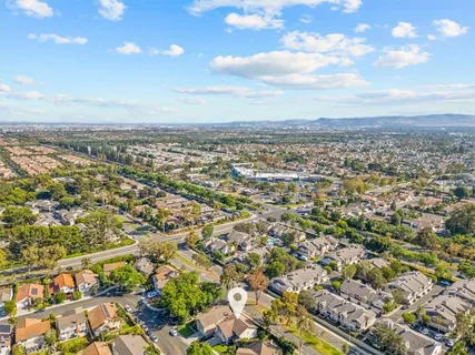 an aerial view of multiple house