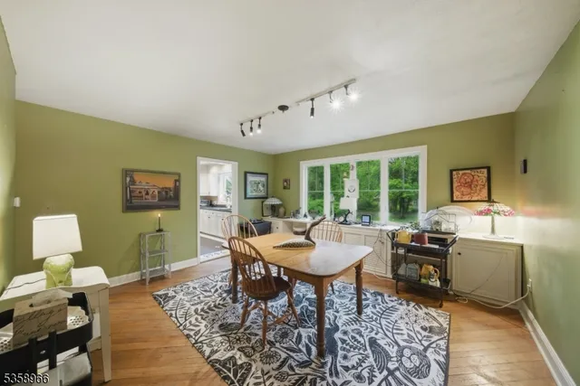 a workspace with furniture and window