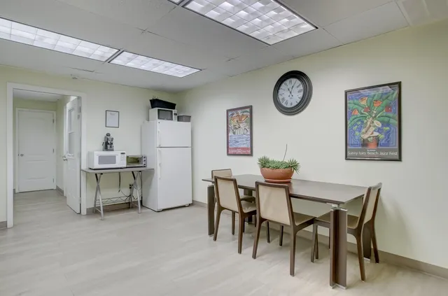 a view of a wooden door