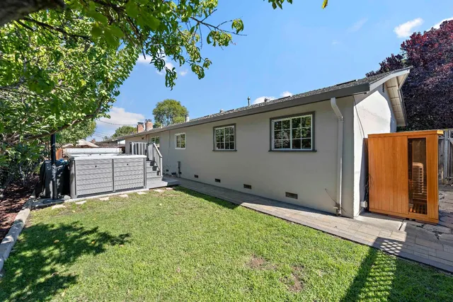 a view of porch with a backyard