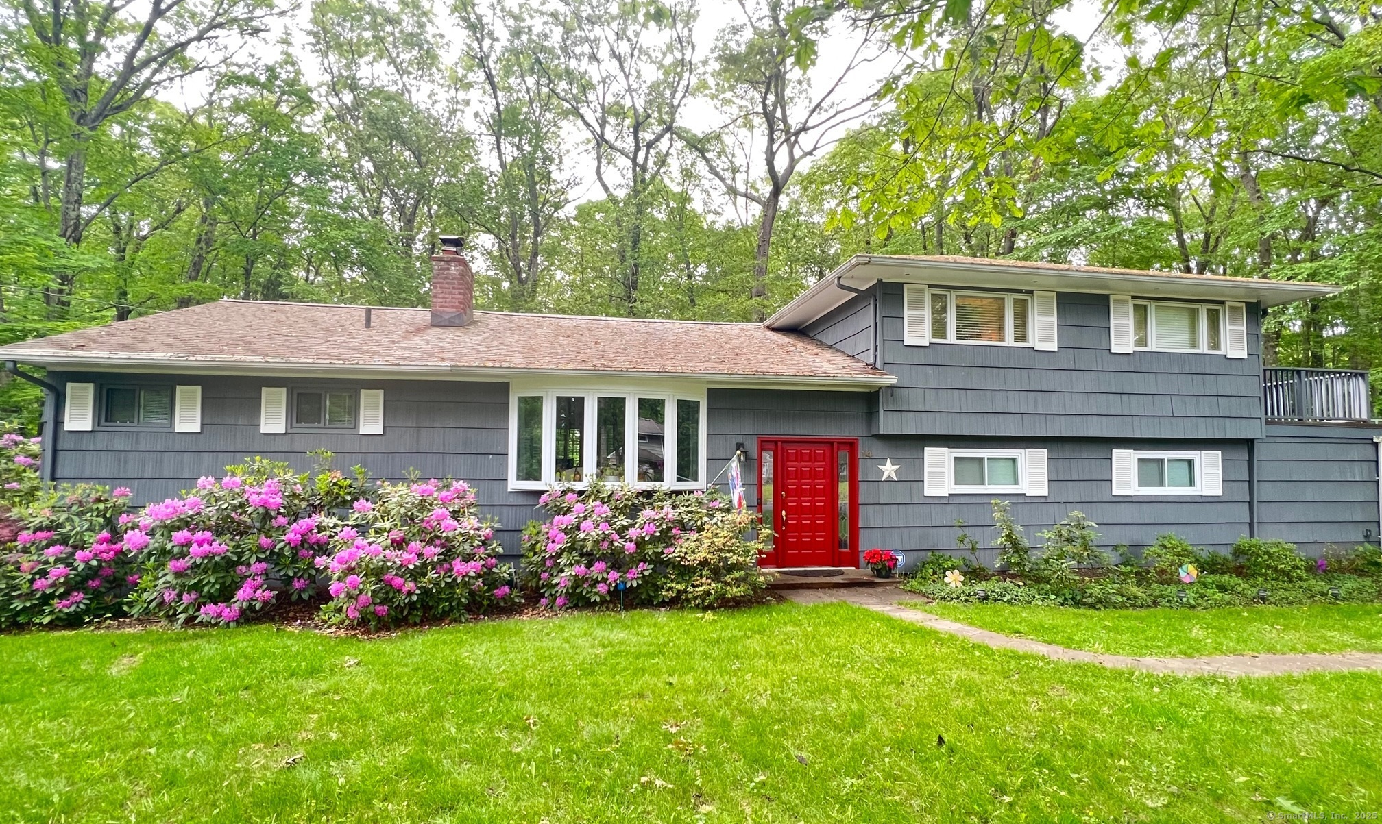 Renovated split-level ranch surrounded by nature on a quiet tree-lined street