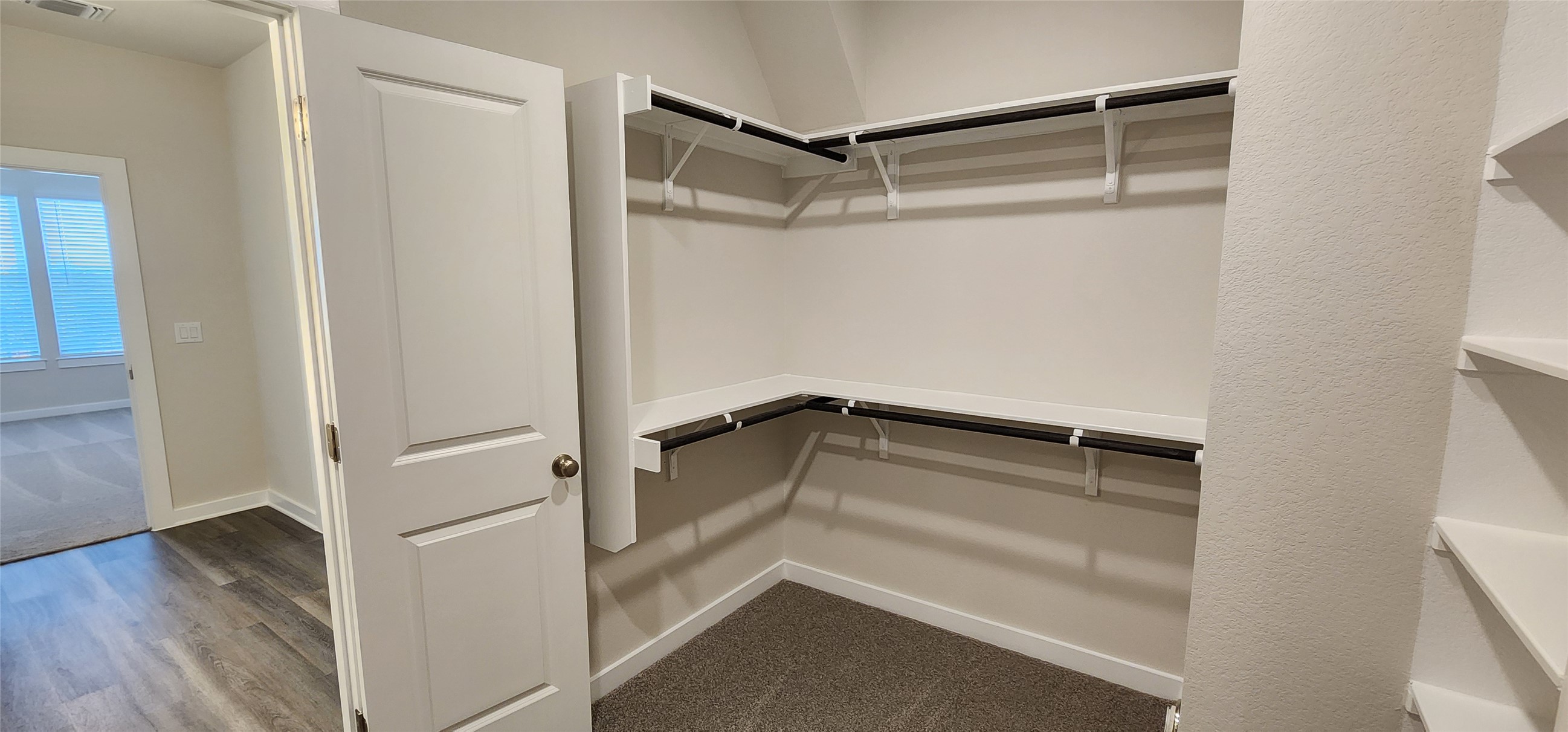 2240 Delano Drive Leander, TX 78641 - Photo 15 of 32 Spacious closet featuring dark colored carpet and dark wood finished floors
