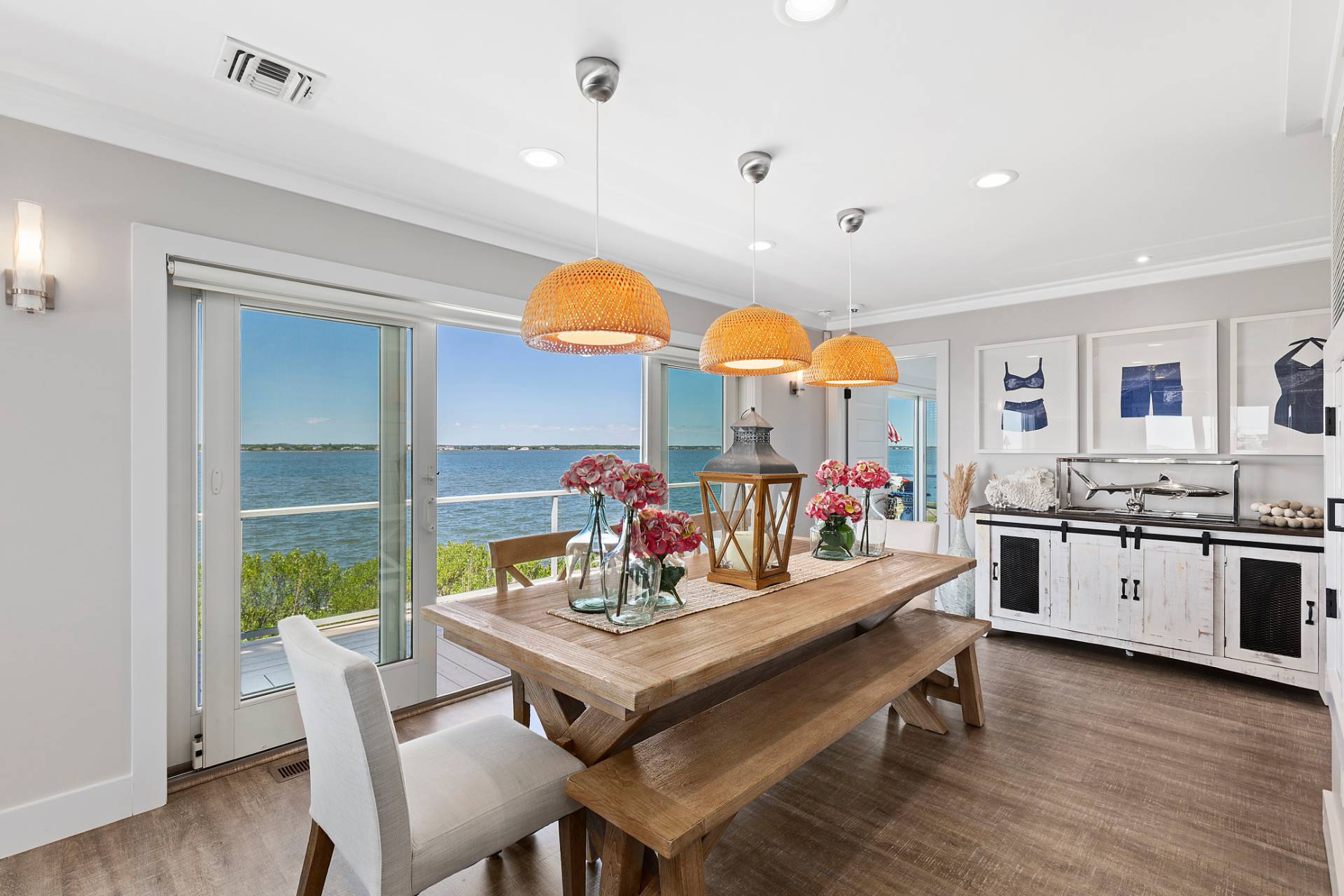 650 Dune Road Westhampton, NY 11978 - Photo 6 of 22 a living room with stainless steel appliances kitchen island granite countertop furniture and a kitchen view