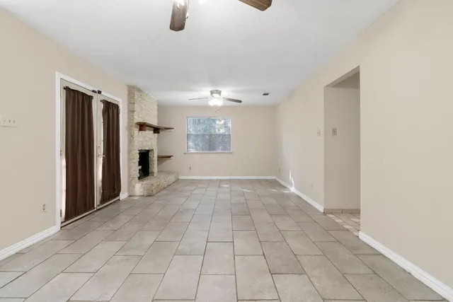 a view of a livingroom with a pathway