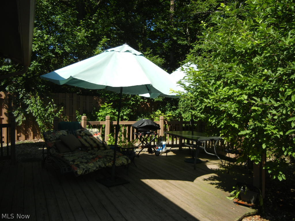 17587 Ridge Creek Road Strongsville, OH 44136 - Photo 21 of 23 Huge deck with a nice mix of sun and shade!