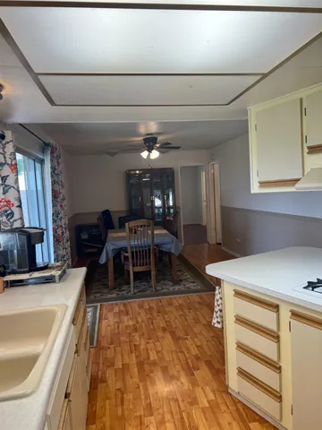 a bathroom with a glass door shower