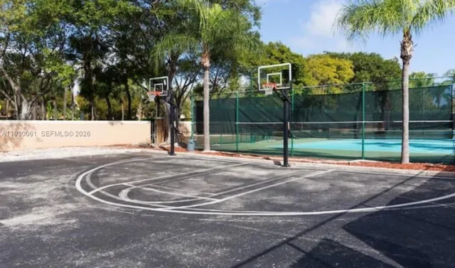 a view of a basketball court